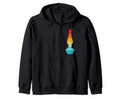 Lampada Olio Silhouette Retro Stile Vintage Anni 70 Anni 80 Distressed Felpa con Cappuccio