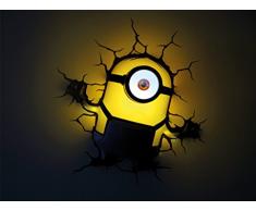 3D Light Fx Minions Stuart con Timer Lampada LED, Multicolore