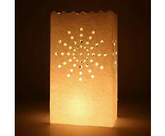 30pz Carta Artigianale Borse Sacchetti per Candele Diffusione Luce Porta candela Lanterna