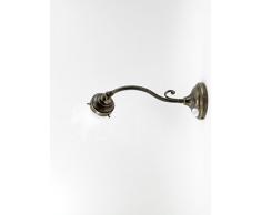 Applique ottone brunito,lampada illuminazione da parete per interno con vetro am7 Misure:Sporgenza 35cm,Ø vetro 14cm,Ø base 9,5cm.Le misure sono con vetro.Portalampade attacco Edison E 14