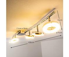Lampada da soffitto a LED "Paris": Spot da soffitto moderno | 6 luci | faretti regolabili | LED con luce bianca calda | per tutti gli ambienti