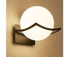 Lampada a Muro LED Interno Illuminazione Moderno Applique da Parete Interni Montaggio a Parete per Interni,Applique E27(Lampadina non Inclusa) Nero