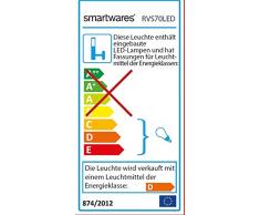 Smartwares RVS70LED Applique da Esterno, Acciaio Inossidabile, Cromo, 11x15x32.5 cm