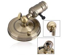 Xrten Mini Applique da Parete Lampada,Portalampada Vintage Edison Rame Portalampada Luce