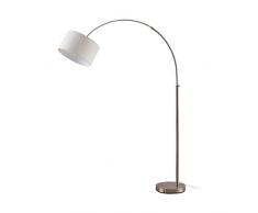 Lampada da terra 'Railyn' (Moderno) colore Beige, in Tessuto ad es. Soggiorno & Sala da pranzo (1 luce, E27, A++) di Lampenwelt | lampada ad arco, lampada da pavimento