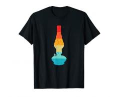 Lampada Olio Silhouette Retro Stile Vintage Anni 70 Anni 80 Distressed Maglietta