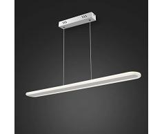 EYLM Lampada a Sospensione 40W Moderna Lampadario LED Sospensione Plafoniera Regolabile in Altezza Lampada controllata tramite Telecomando Ideale per Casa e Ufficio