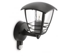 Philips Creek Lampada da Parete con Sensore per Esterno, Lanterna Up, Alluminio Nero