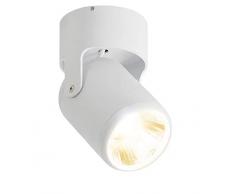 Budbuddy 12W LED faretti a led per interni plafoniera faretti tondo faretti spot Bianco faretti regolabili da soffitto moderna per cucina negozio sala, 4000K aluminum