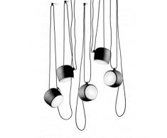 Jbsceen E27 Loft Chandelier Luce Da Pranzo Industriale Moderna Lampada A Sospensione Plafoniera Regolabile In Lunghezza (No Lampadine) (Black,5 heads)