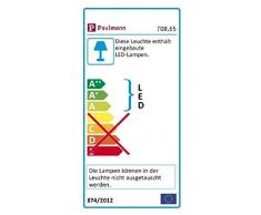 Paulmann 70865 Lampada da Soffitto Atria, Rotonda, 22 W, Luce 2700 K, Luce Bianca Calda, Pannello Led Cromato Opaco, Dimmerabile, Per Montaggio a Parete O a Soffitto, In Plastica