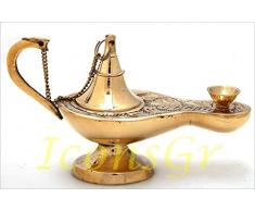 Greek Christian Orthodox bronzo Lampada a olio, 373/5
