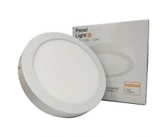 FactorLED NUOVO! Pannello di Downlight a LED Circolare 20W, Lampada Circolare da Soffitto e Parete Rotonda, Piastra Interna, [Classe di efficienza energetica A++] (Luce diurna (4000K)
