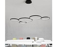 Oscuramento Moderni LED Lampade a Sospensione Design Lampadari Elegante Soffitto a Sospensione Lampada Classico Salone di Casa Soggiorno Luce pendente, Nero