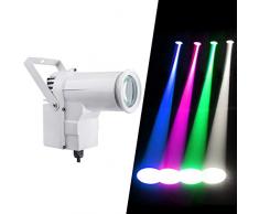 12w RGBW 4in1 Led Pinspot Dmx Faretti Occhio di Bue per Palla Specchio Discoteca, Sagomatori Led Faretto Palcoscenico Discoteca Proiettore Pin Spot Farò Led Discoteca Darts Spotlight Mirror Disco Ball