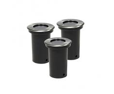 Luci spot per giardino vialetto interrati per esterno set 3 luci