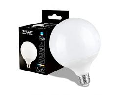 V-TAC Lampadina LED Globo con Chip Samsung e Attacco Edison E27, 22W (Equivalenti a 155W) G120-2600 Lumen - Lampadina LED Massima Efficienza e Risparmio Energetico - Luce 4500K Bianca Fredda