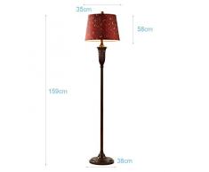 Home mall- Lampada da Terra in Resina Europea | Lampada Piantana Retrò Stile Country Americano | per Sala Studio Camera da Letto Soggiorno 38 * 159 cm