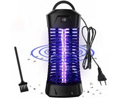 Zanzariera Elettrica, 6W Lampada Antizanzare Elettrica con Luce UV e Cassetto Raccogli, Lampada Zanzare Trappola Mosche Anti Insetti per Cattura Mosche, Zanzare, Falene, Insetti, per Interno Esterno