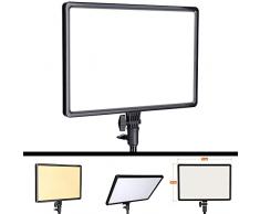Rollei Lumis Pannello LED BiColor, lampada LED antiriflesso con 256 LED (128 bianco freddo e 128 bianco caldo). Luce fotografica LED da 50 Watt e temperatura di colore regolabile da 3200 a 5600