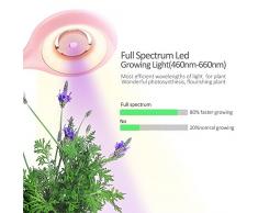 relassy LED lampada da scrivania e pianta coltiva la luce in un, premurosa lampade da tavolo e spettro completo crescere lampada, con hydroponik pentola, USB di ricarica, Touch Control, Ventilatore di convezione (Polvere)