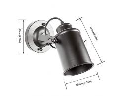 DAXGD Lampade da parete per interni, Applique Industriale E27 lampade a sospensione decorative su braccio con braccio girevole