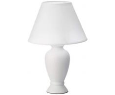 Brilliant 92724/05 - Lampada da tavolo Donna, colore: Bianco, tessuto