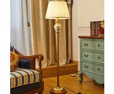 YUX Resina Piantana retrò Letto Minimalista Soggiorno Lampada di Ceramica, Lampada Verticale Alto Tamburo Trasmissione della Luce Paralume R/03/16 (Color : C)