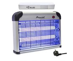 ASPECTEK Lampada Antizanzare 20 Watt con Luce UV e Cassetto Raccogli, Zanzariera Elettrica Trappola per Mosche Insetto, Alto-efficiente Trappola Zanzare Anti Insetti per Casa Ufficio Patio Cucina