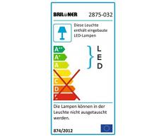 Briloner Leuchten Plafoniera con Faretti LED Integrata, 5 W, Satinati, 48 x 8 x 10 cm