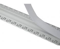 LineteckLED -LP3050- Barra in alluminio, Profilo in Alluminio LP3050 da 2mt Incasso a Scomparsa in Cartongesso per Doppia Striscia a Led Cover Opaca, binario canalina per striscia led (KIT 2 PEZZI)