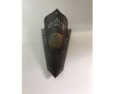 Applique da Muro Lampada Lanterna Alluminio Bronzo Art Marocco MOROCCHINA Etnico Handmade 1030