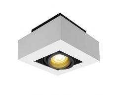 Budbuddy LED dimmerabile Spot light Faretti da soffitto lampada cubo soffitto faretti led singoli lampadario faretti Faretto spot faretto Presa GU10 230V [5W dimmerabile lampadina inclusa] Aluminium