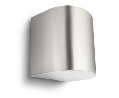 Philips Parrot Lampada da Parete LED, per Esterni, Luce Bidirezionale, Acciaio Inox