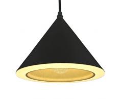 LED Lampade a sospensione in alluminio 12W 3000K bianco caldo AC85-265V Nero
