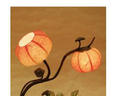 Lampada a Sfera In Carta Di Riso o Gelso Lavorata a Mano Arte Deco Con Motivo Fiori Rossi Art Nouveau o Lanterna Abat-Jour Stile Orientale Per Camera Da Letto