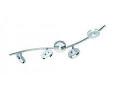 Reality Leuchten Reality R82414101 Rennes Faretto, 4xSMD, 4 W LED, Bianco, 76x9x19 cm, Cromo, 76 x 9 x 19 centimeters