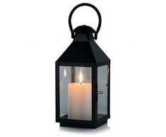 Nuptio Lanterne Decorative Lanterna Giardino, Portacandele Metallo Lanterna Sospesa Rustica Alta 26cm, Lanterna Interna per Interni, Lanterna Portacandele Grande per Decorazione Patio Cortile