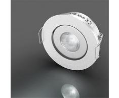 LED Mini piccoli faretti Lampade con CREE 3W da incasso a soffitto rotonda angolo regolabile Bianco 4300K + driver