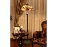Lampada da terra da 16 pollici Tiffany Lampada da salotto squisita con motivo barocco di lusso