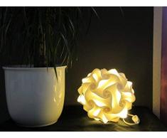 Lampada da terra a forma di sferaSalzburgo, dimensioni 22 cm, con 15 LED RGB cambiacolore e luce bianca calda, stile retrò degli anni 70/80