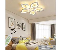 Plafoniera a LED Soggiorno Dimmerabile Soffitto Lampada Moderna Forma di Fiore Design Lampada con telecomando a Sospensione camera da letto cucina Sala da pranzo Ufficio Corridoio Bianco Lampadari