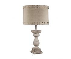 Lampada da tavolo Dublin, marrone anticato, stile rustico, E27