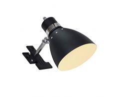 Steinhauer Faretto da parete morsetto spot lampada orientabile soggiorno luce di lettura nero 6827ZW