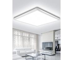 zemty Plafoniera LED Soffitto Moderna 28W, 2650LM 5000K Bianco Neutro 29.5x2.4cm Lampada Led Soffitto Quadrata IP44 Impermeabile Plafoniere LED per Bagno, Cucina, Camera da Letto, Soggiorno, Ufficio