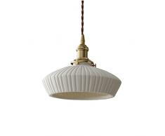 ZTTECH Lampada a sospensione in vetro bianco da 220 mm Lampada a sospensione in ottone con attacco a soffitto (TC-PL-2)