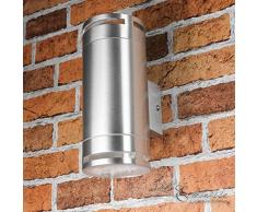 design lampada applique per esterni lampada per esterni in acciaio inox con GX53 BASE 230 Volt argento luce per Esterni applique da parete lampada da Parete Giardino Cortile esterno