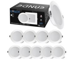 Faretti Led da Incasso Per Cartongesso Eande 10W Lampada da Incasso Ultrasottili Luce Bianca Naturale 4000K Luci da Soffitto Equivalente a Alogena 90W 230V 900LM Cucina Bagno Interno Gesso, 10 Pack