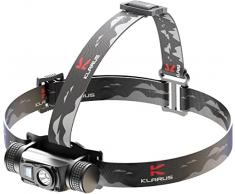 klarus HL1 Lampada frontale ricaricabile a LED 1200 lumen, 7 modalità 100 ore di autonomia, lampada frontale a LED impermeabile IPX6 per corsa, campeggio, escursionismo, cac