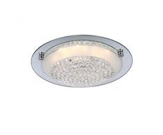 Luci LED 12 Watt plafoniera vetro cristallo specchio anello rotondo Globo 48249